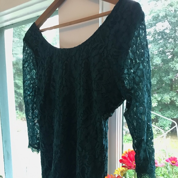 Motherhood maternity Forest Green Lace Blouse - Picture 2 of 4